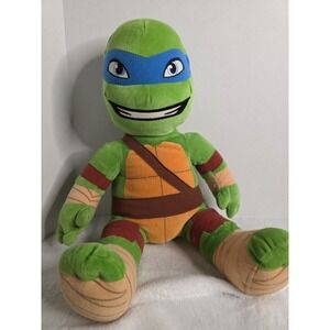 Build A Bear Leonardo TMNT Teenage Mutant Ninja Turtle 18" Plush Reversible Head